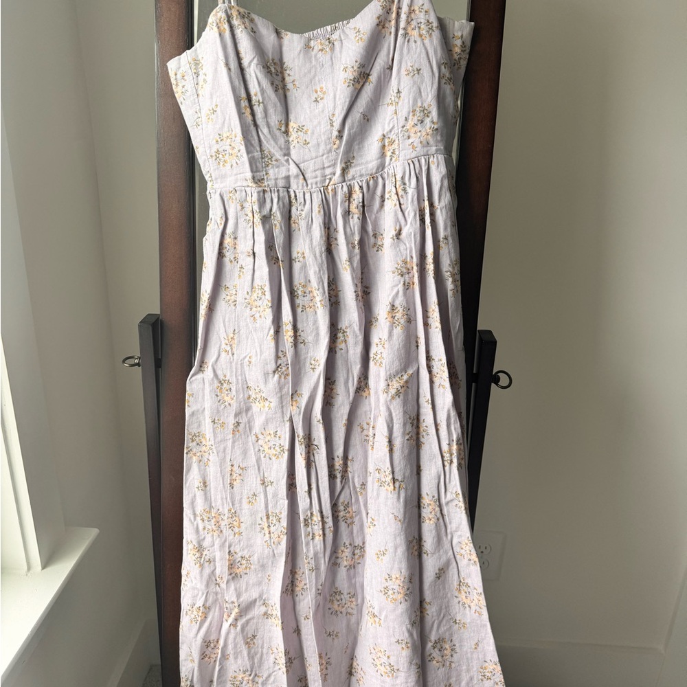 H&M Floral Maxi Dress - Light Purple and Yellow